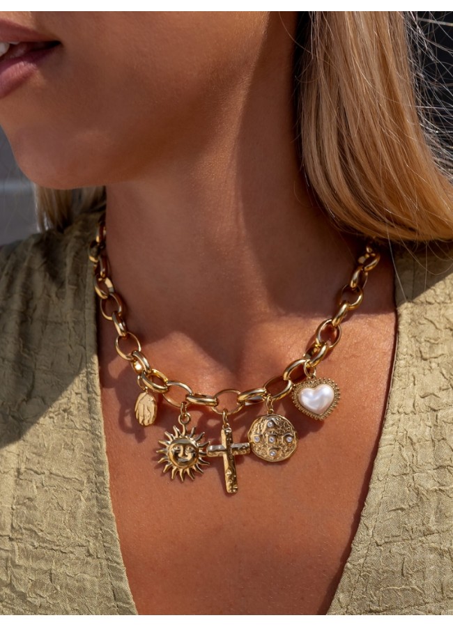 NECKLACE WITH CHARMS  - BOMELO