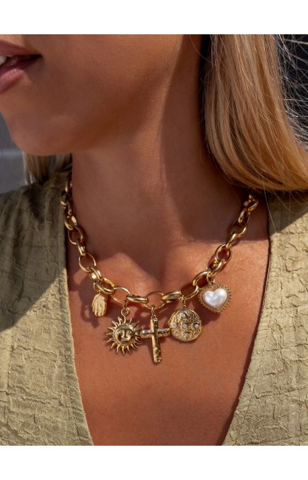 NECKLACE WITH CHARMS  - BOMELO