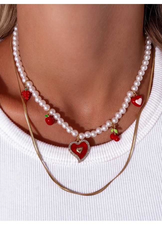 NECKLACE WITH PEARL AND...