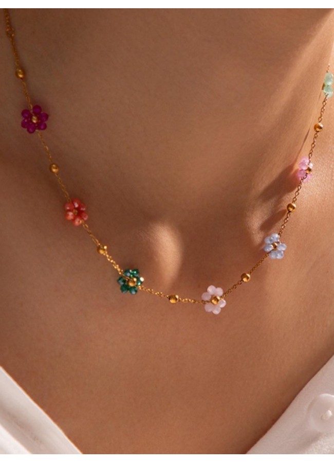 NECKLACE WITH FLOWERS -...