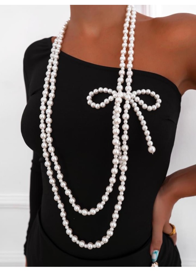 LONG PEARL NECKLACE - AUDREY