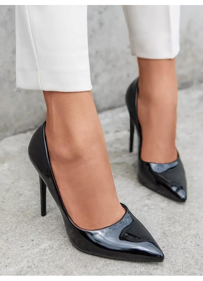 BLACK LOUSTRIN HEELS - SIKARIO