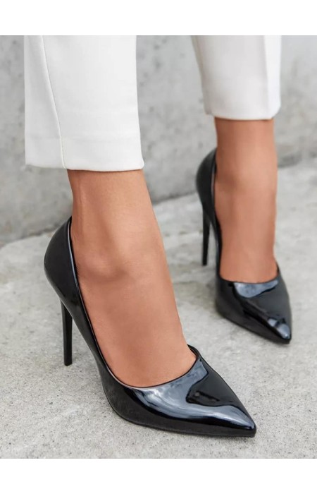 BLACK LOUSTRIN HEELS - SIKARIO