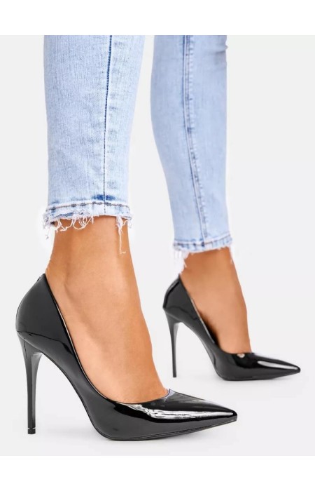 BLACK LOUSTRIN HEELS - SIKARIO