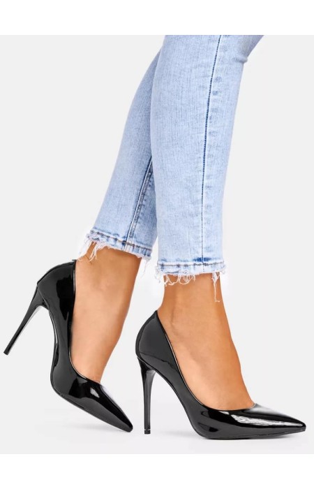 BLACK LOUSTRIN HEELS - SIKARIO