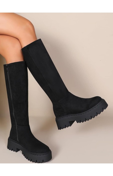 BLACK SUEDE BOOTS - ANGELO