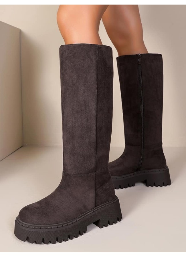 BROWN SUEDE BOOTS - ANGELO