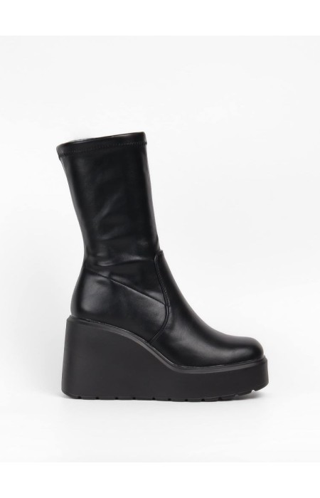 BLACK  PLATFORM BOOTS - BELFAST