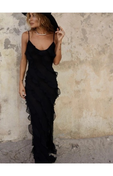 BLACK MAXI DRESS - ROXANA