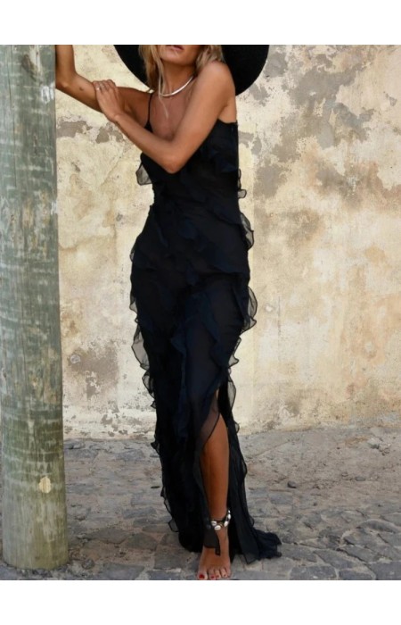 BLACK MAXI DRESS - ROXANA