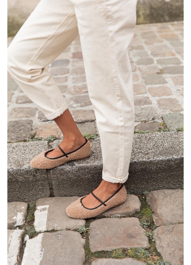 CAMEL BALLERINA SHOES - SON