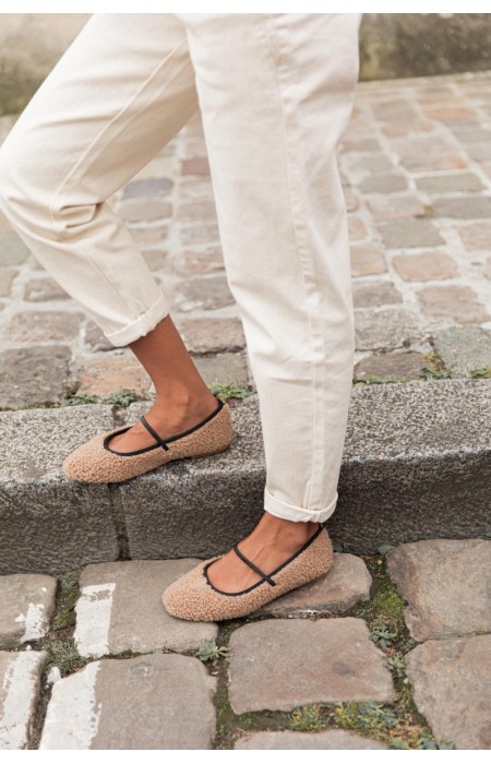 CAMEL BALLERINA SHOES - SON