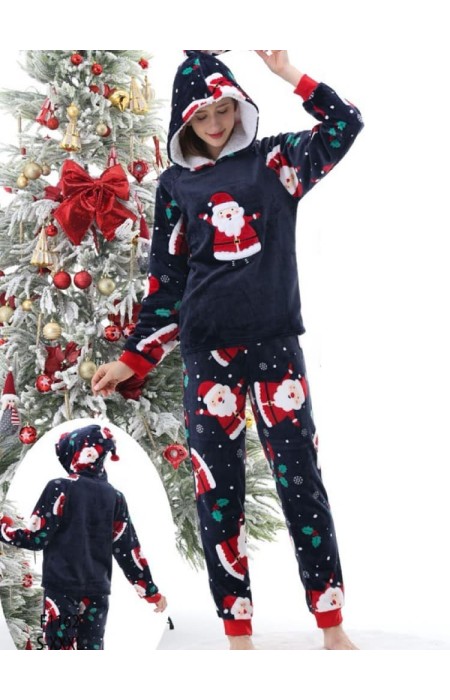 BLUE FLUFFY PAJAMAS - SANTA CLAUS