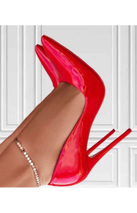 RED LOUSTRIN HEELS - VERNIS