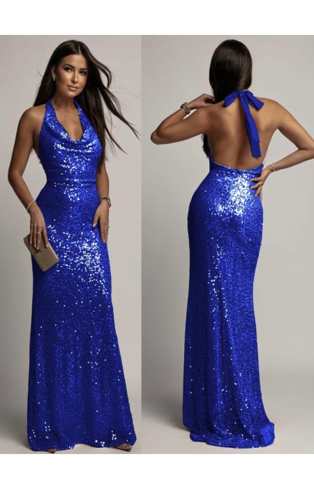 MAXI DRESS WITH SEQUINS - BOBBIE