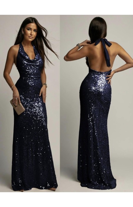 MAXI DRESS WITH SEQUINS - BOBBIE