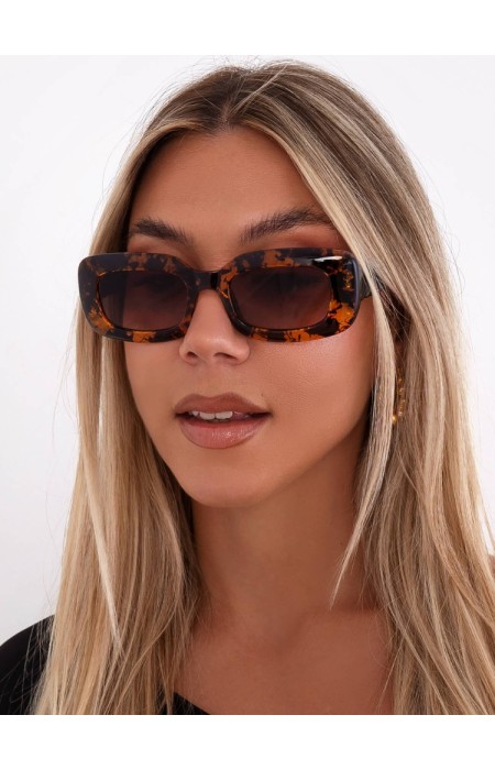 ANNAKEY BRAID LEOPARD SUNGLASSES