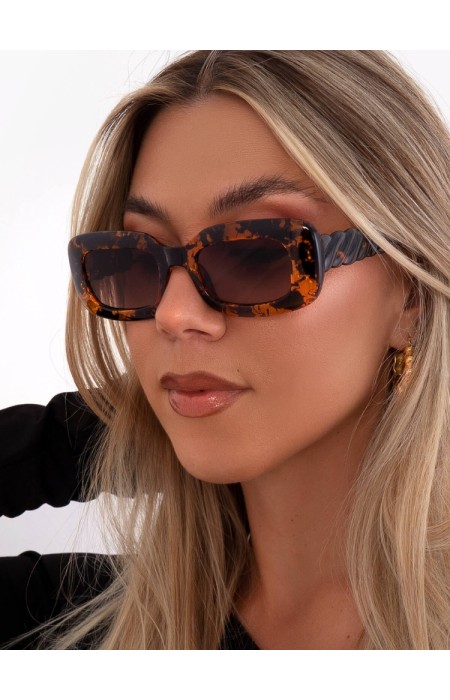 ANNAKEY BRAID LEOPARD SUNGLASSES