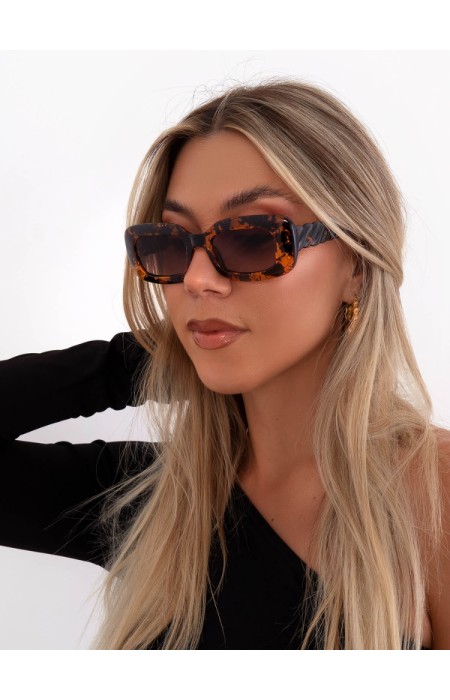 ANNAKEY BRAID LEOPARD SUNGLASSES