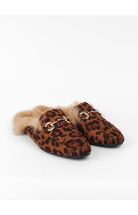 LEOPARD FLAT SLIPPERS - SONIA