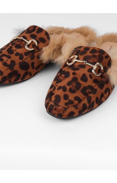 LEOPARD FLAT SLIPPERS - SONIA