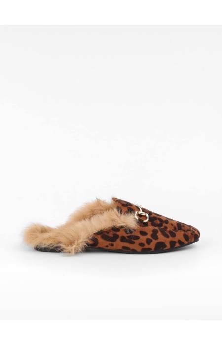 LEOPARD FLAT SLIPPERS - SONIA