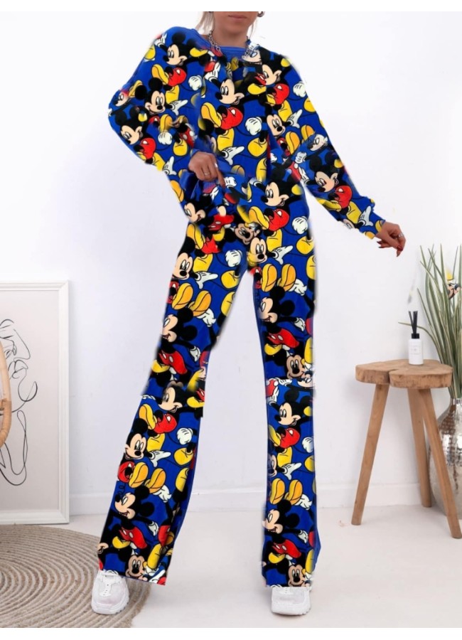 VELVET PYJAMAS SET - BLUE MICKEY