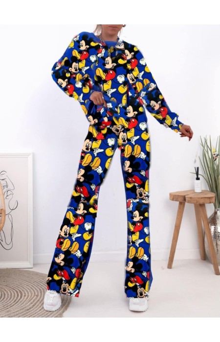 VELVET PYJAMAS SET - BLUE MICKEY