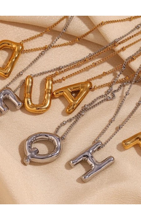 GOLD MONOGRAM NECKLACE