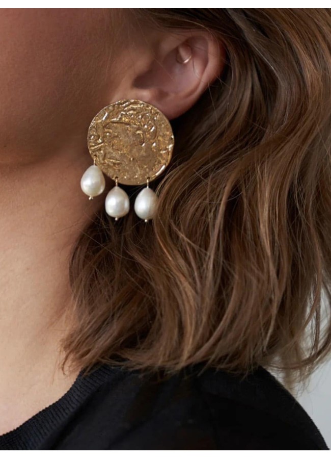 EARRINGS WITH PEARLS - BOHEM