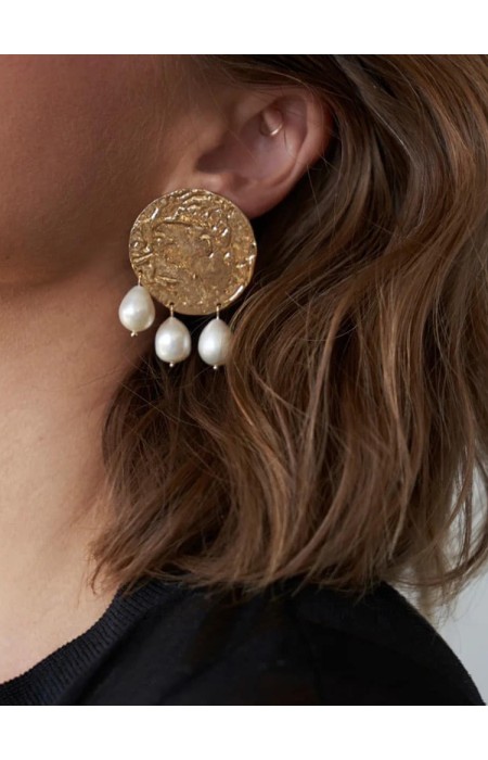 EARRINGS WITH PEARLS - BOHEM