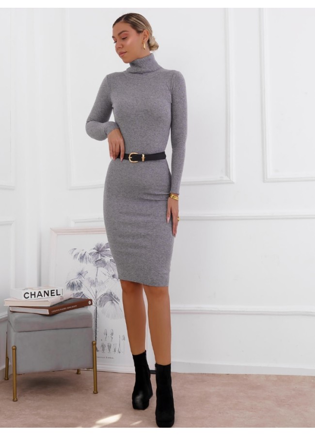 ZOSIME GREY KNITTED DRESS