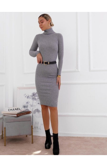 ZOSIME GREY KNITTED DRESS