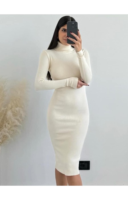 ZOSIME CREAM KNITTED DRESS