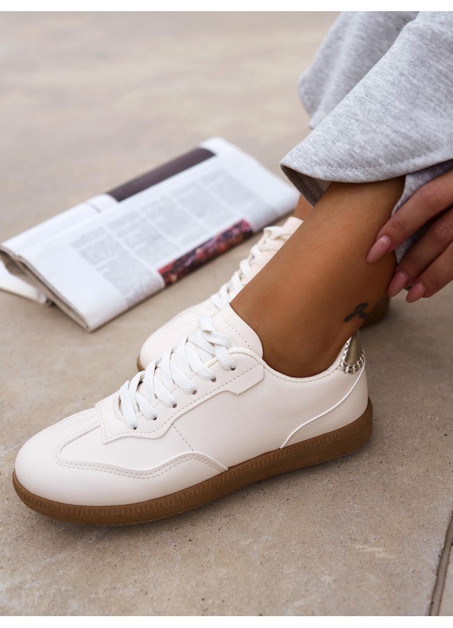 BEIGE SNEAKERS - AGGELA