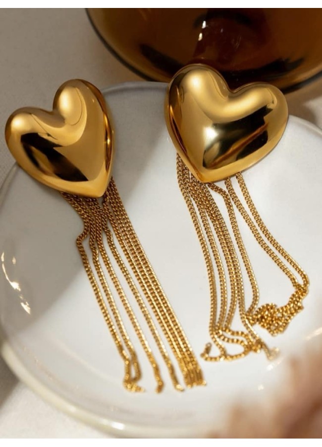 GOLDEN HEART EARRINGS - HEARDY