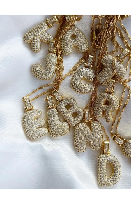 GOLD MONOGRAM - STRASS