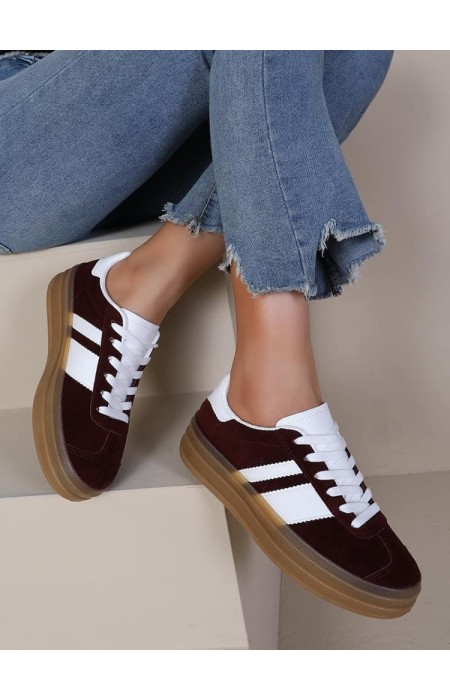 BURGUNDY SNEAKERS - ADILO