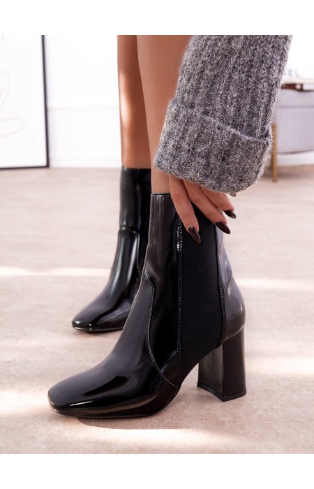 LOUSTRIN BLACK BOOTIES - SABRINA