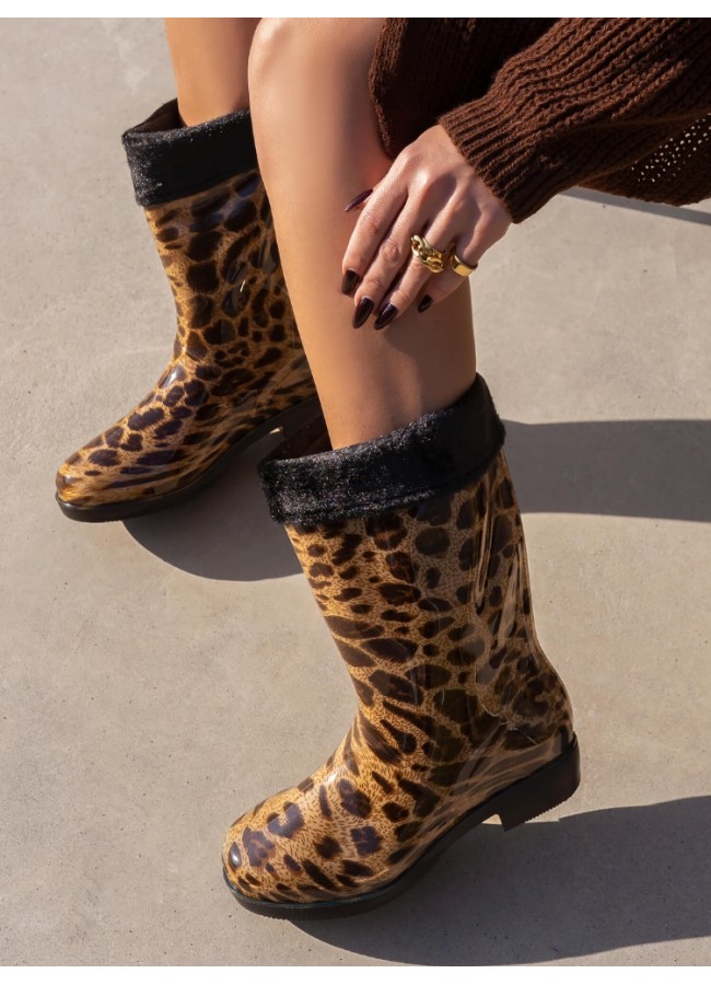 LEOPARD BOOTS - RAINBOOTS