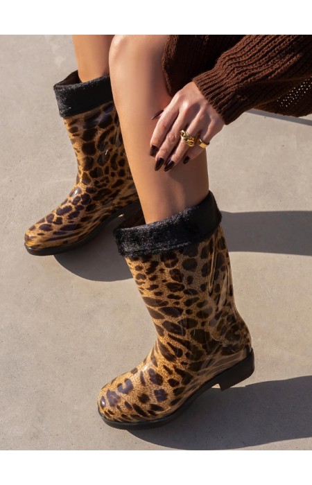 LEOPARD BOOTS - RAINBOOTS