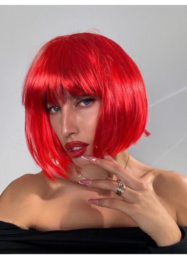 RED SHORT HAIR WIG