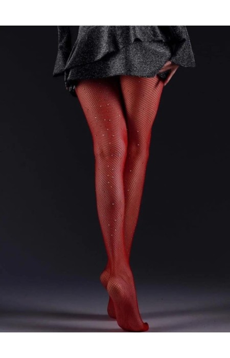 DIAMOND RED STRASS TIGHTS