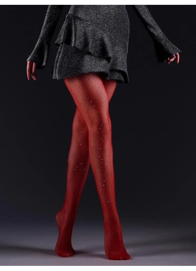 DIAMOND RED STRASS TIGHTS