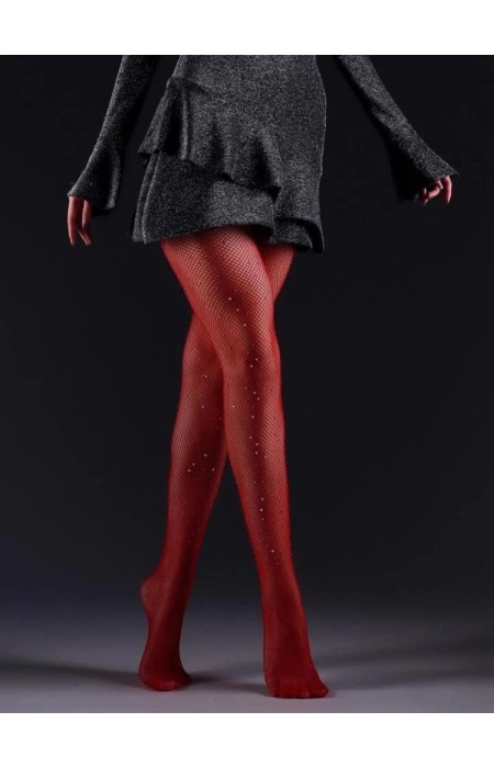 DIAMOND RED STRASS TIGHTS