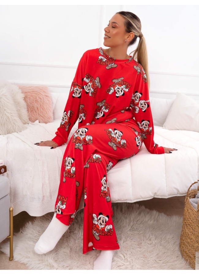 VELVET PYJAMAS - MICKEY RED