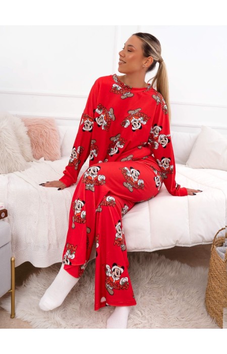 VELVET PYJAMAS - MICKEY RED