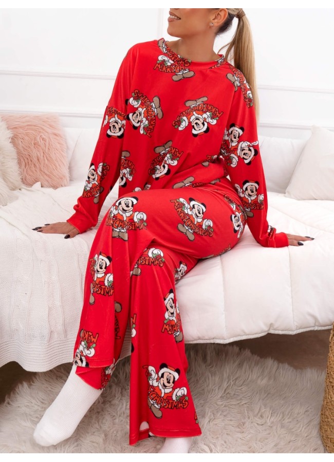 VELVET PYJAMAS - MICKEY RED