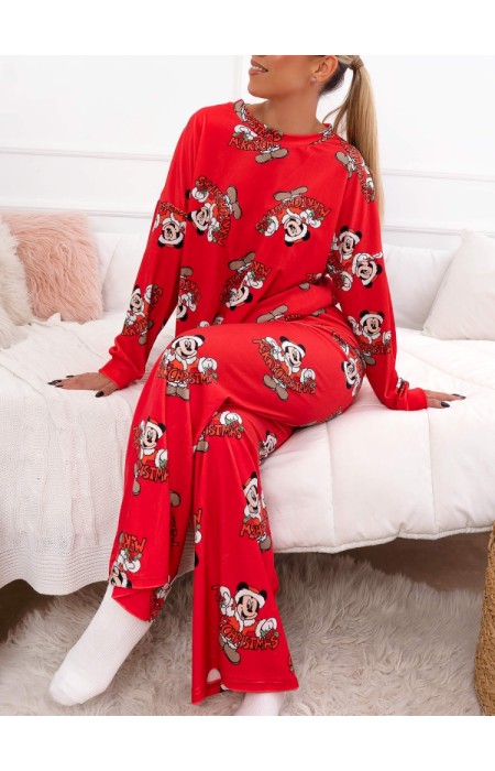 VELVET PYJAMAS - MICKEY RED