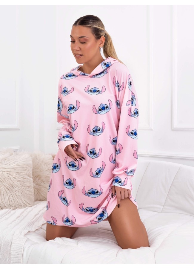 PINK VELVET NIGHTY - STITCH